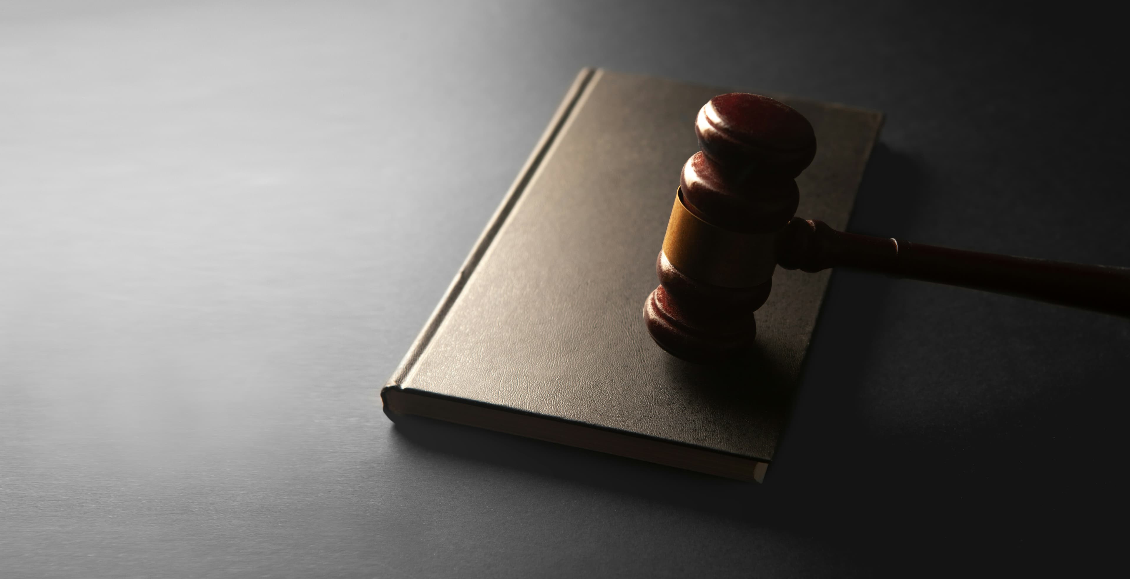 Law gavel and legal tome